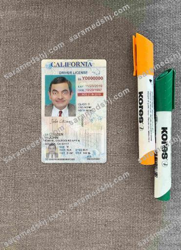 USA California driving license under 21 photolook FRONT